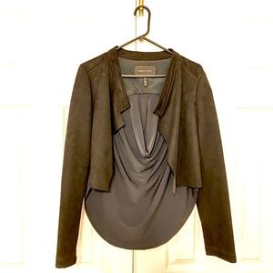 BCBG Two toned suede jacket